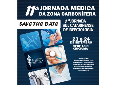 Vem aí a 11º edição da Jornada Médica e a 1º Jornada Sul Catarinense de Infectologia
